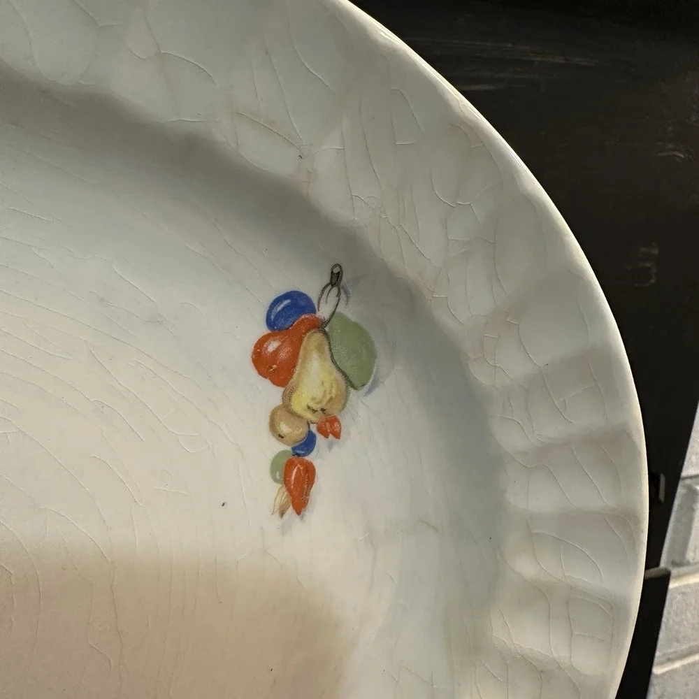 VTG 1940 Edwin M Knowles Semi Vitreous Tia Juana Oval Serving Platter‎ 13